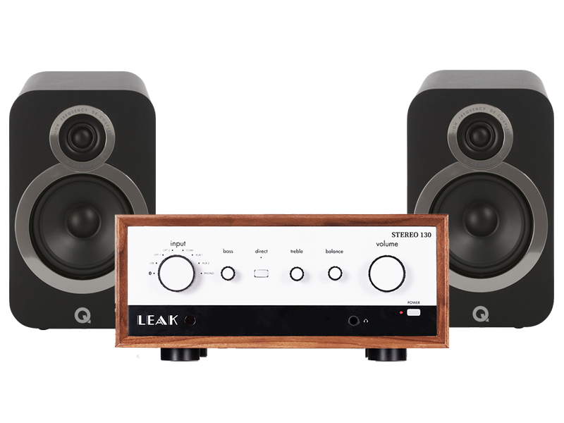 LEAK Stereo 130 Integrated Amplifier + Q Acoustics 3020i Speakers