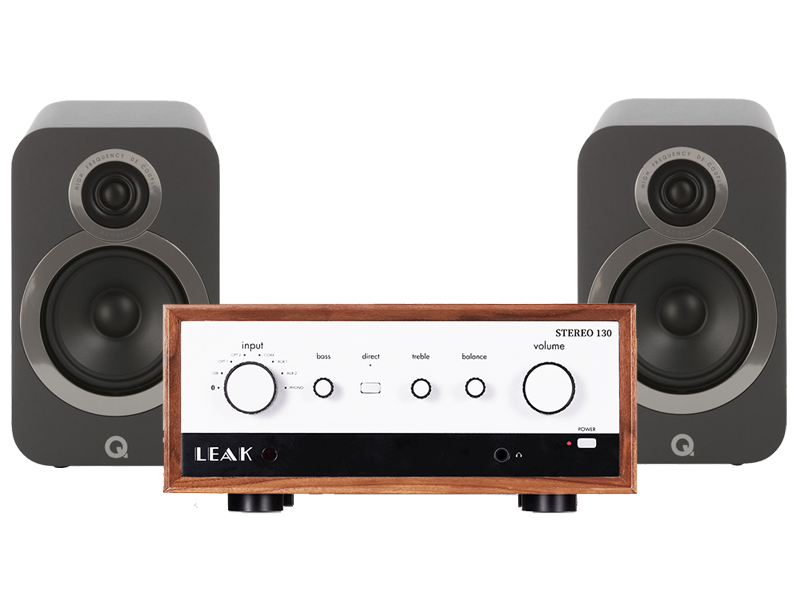 LEAK Stereo 130 Integrated Amplifier + Q Acoustics 3020i Speakers
