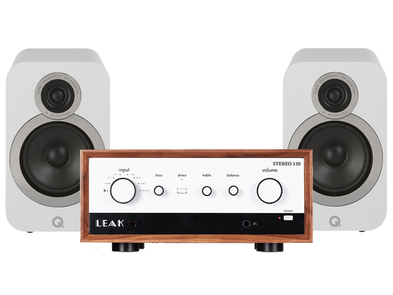 LEAK Stereo 130 Integrated Amplifier + Q Acoustics 3020i Speakers
