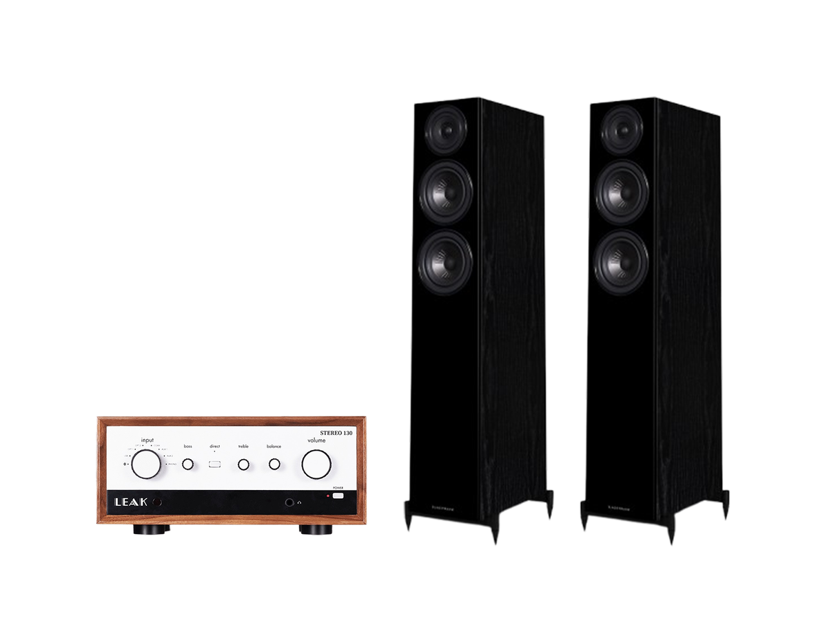 LEAK Stereo 130 Integrated Amplifier + Wharfedale Diamond 12.3 Speakers 