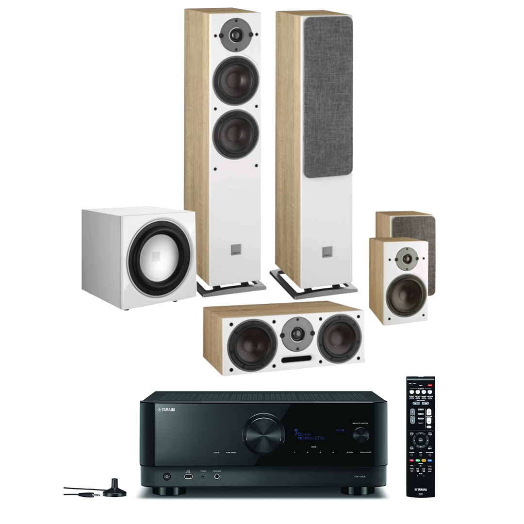 Yamaha RX-V6A 7.2 8K HDMI 2.1 AV Receiver + Dali Oberon 5 - 5.1 Speaker Package
