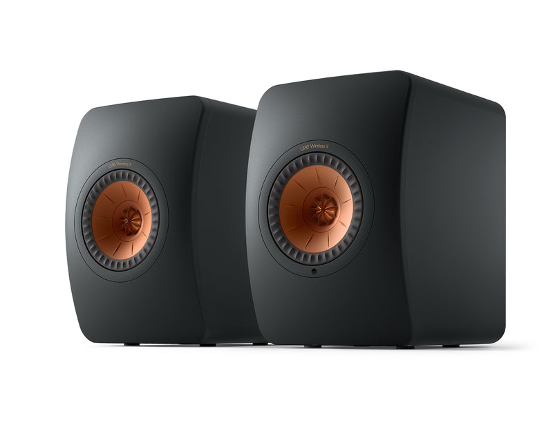 KEF LS50 Wireless II Studio Bookshelf Speakers - Carbon Black