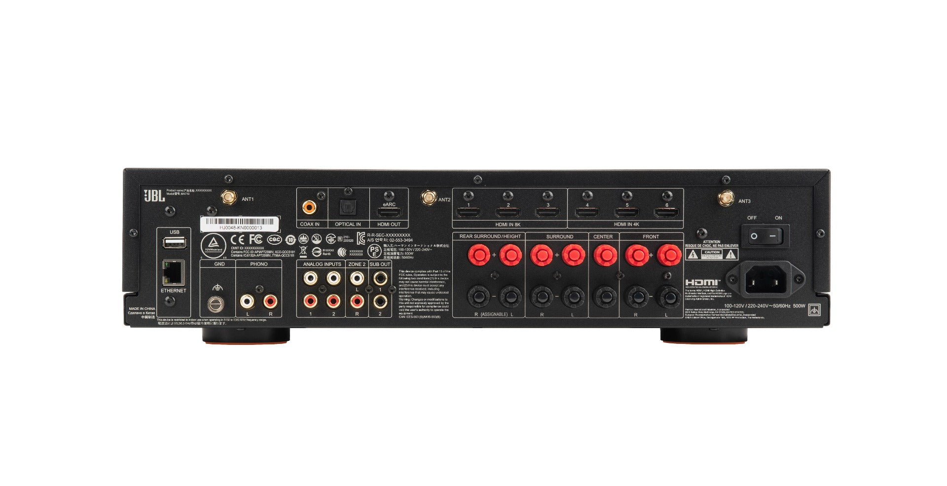 JBL MA710 7.2 8K AV Receiver – Black