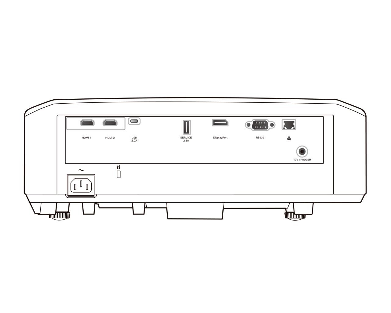 JVC LX-NZ30 DLP Laser Projector - White