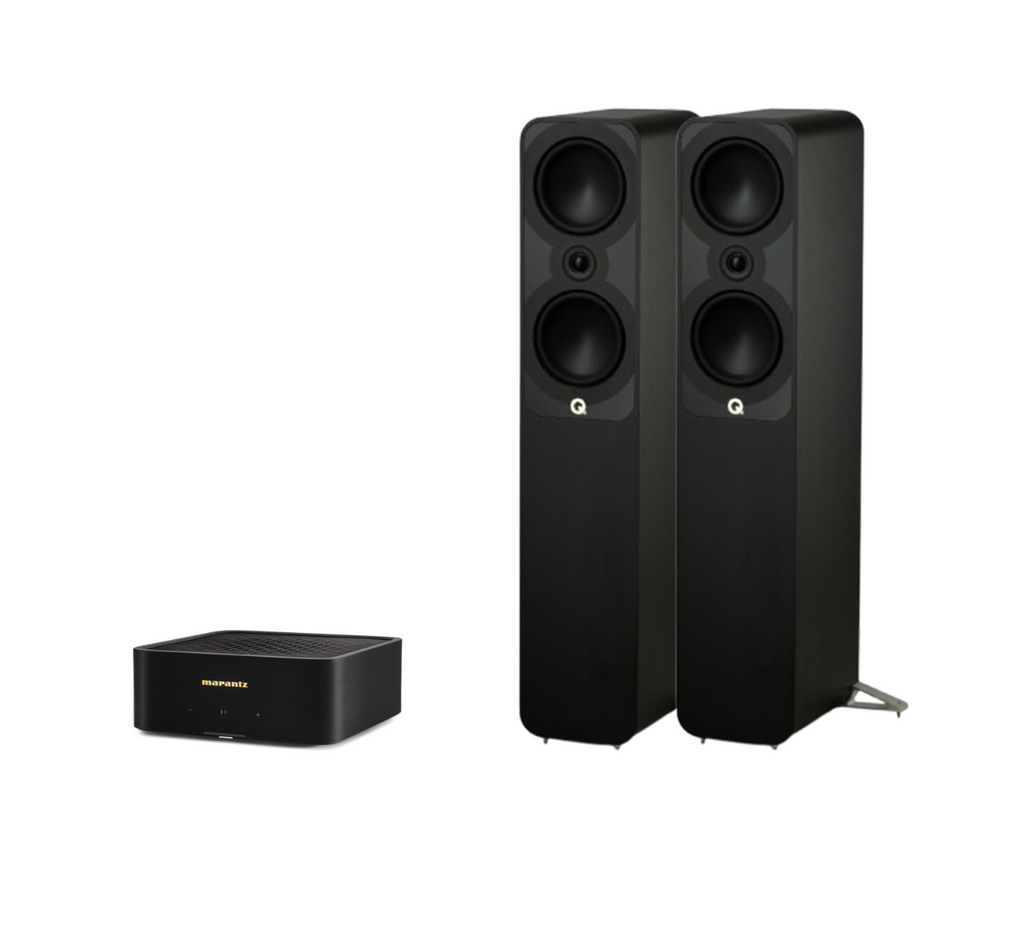 Marantz Model M1 – 2 Channel Wireless Streaming Amplifier + Q Acoustics 5050 Floor Standing Speakers Package and 5 metres Classic 79 Strand