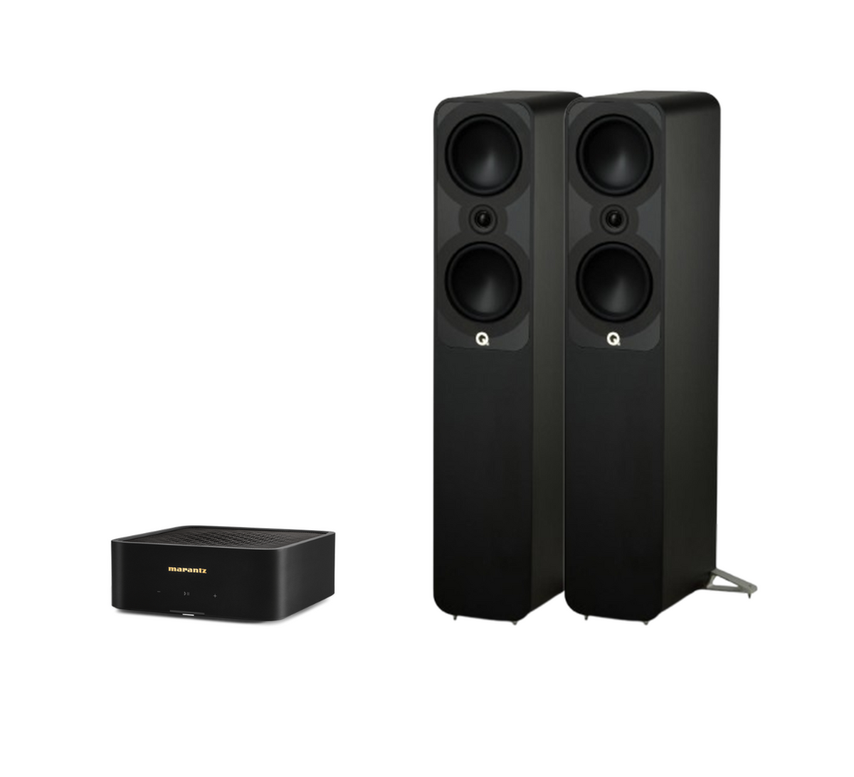 Marantz Model M1 – 2 Channel Wireless Streaming Amplifier + Q Acoustics 5050 Floor Standing Speakers Package and 5 metres Classic 79 Strand