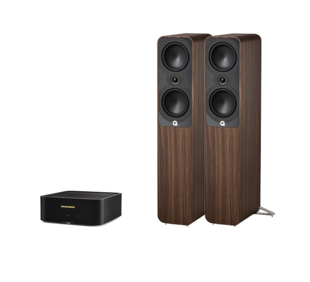 Marantz Model M1 – 2 Channel Wireless Streaming Amplifier + Q Acoustics 5050 Floor Standing Speakers Package and 5 metres Classic 79 Strand