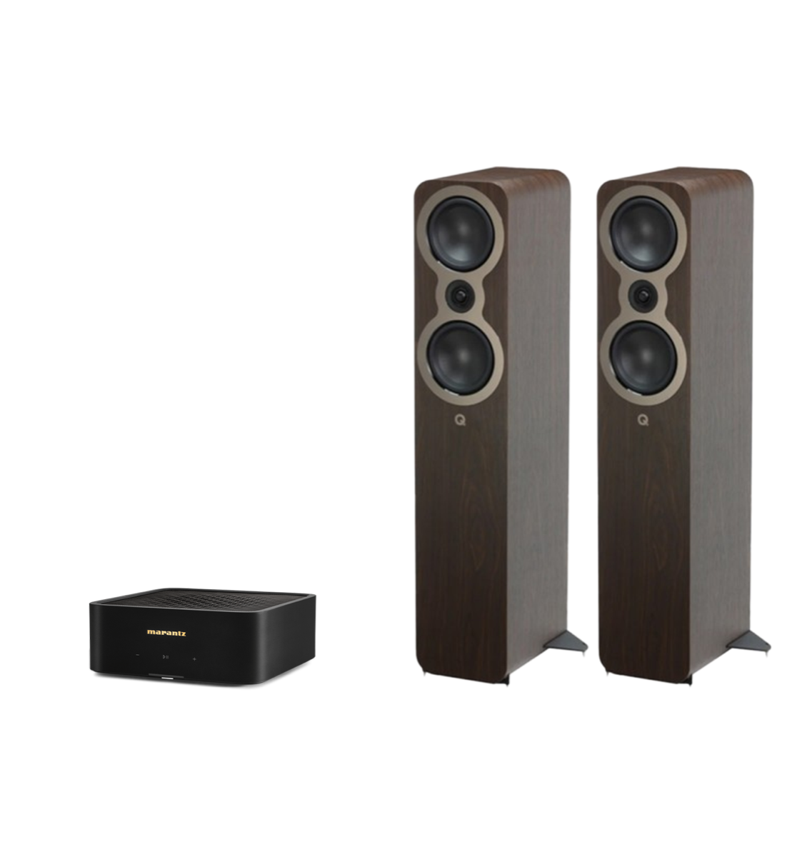 Marantz Model M1 – 2 Channel Wireless Streaming Amplifier + Q Acoustics 3050c Floor Standing Speakers Package and 5 metres Classic 79 Strand