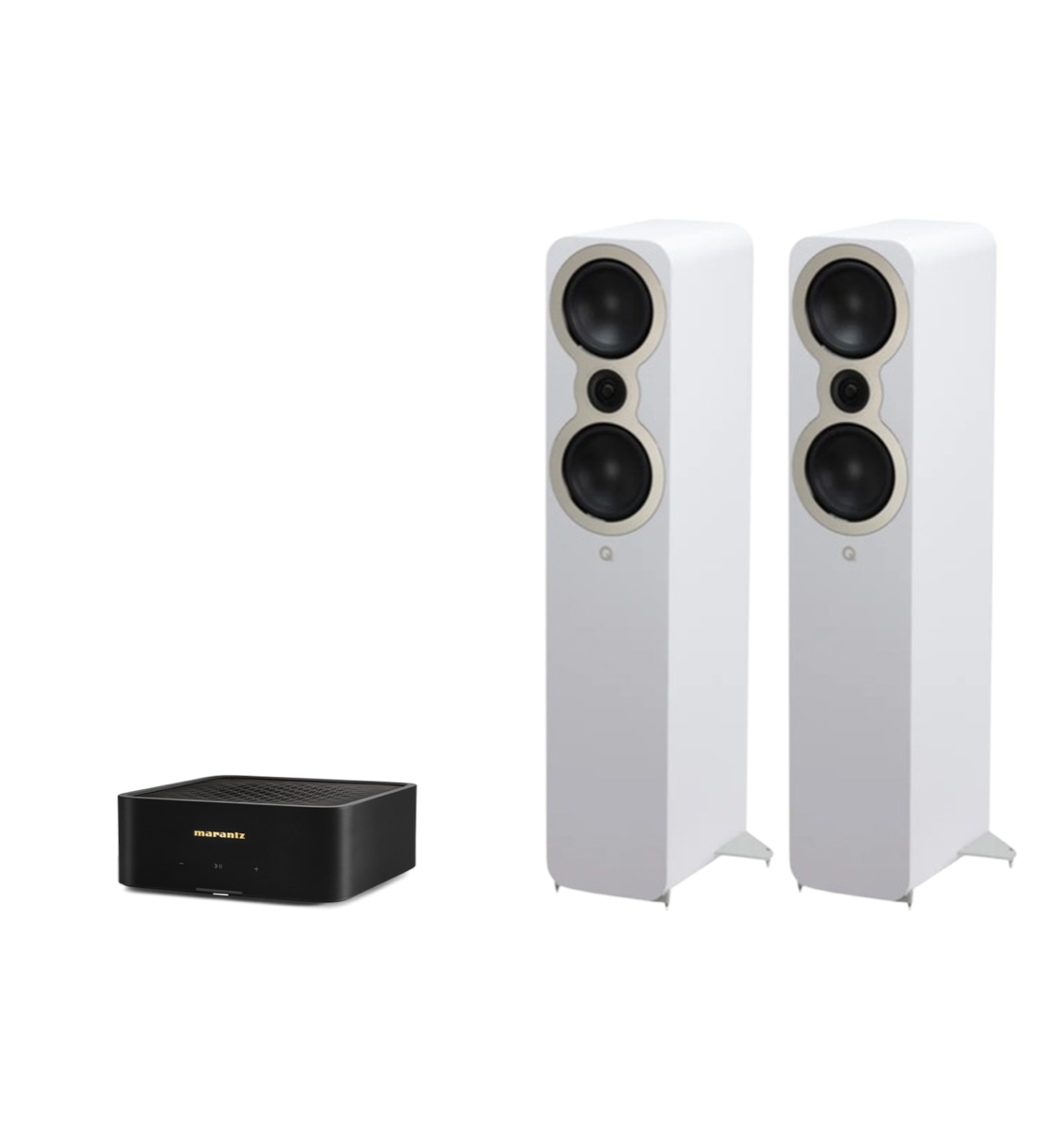 Marantz Model M1 – 2 Channel Wireless Streaming Amplifier + Q Acoustics 3050c Floor Standing Speakers Package and 5 metres Classic 79 Strand