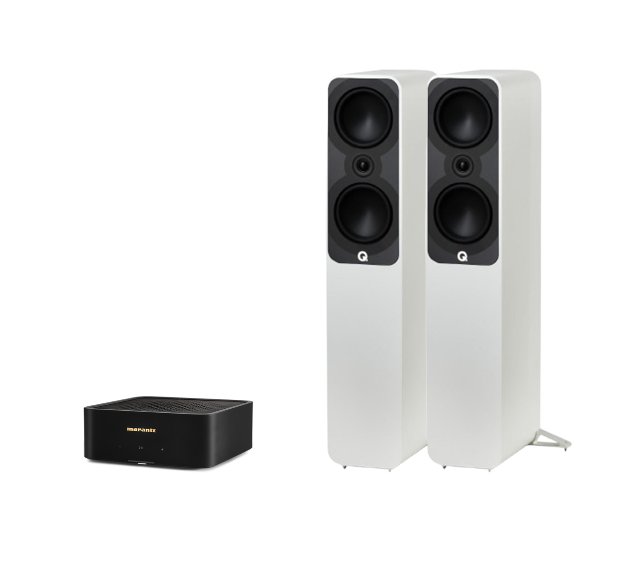Marantz Model M1 – 2 Channel Wireless Streaming Amplifier + Q Acoustics 5050 Floor Standing Speakers Package and 5 metres Classic 79 Strand