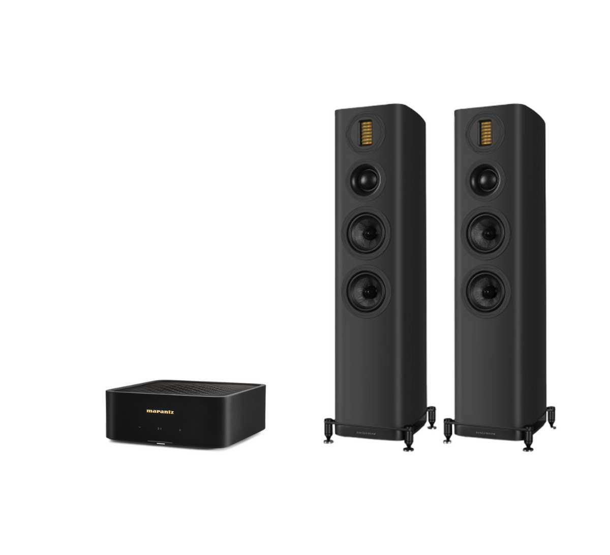 Marantz Model M1 – 2 Channel Wireless Streaming Amplifier + Wharfedale Evo 5.3 Floor Standing Speakers Package and 5 metres Classic 79 Strand