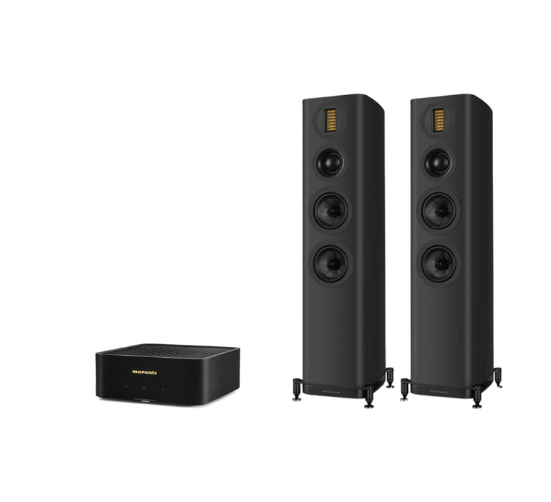 Marantz Model M1 – 2 Channel Wireless Streaming Amplifier + Wharfedale Evo 5.3 Floor Standing Speakers Package and 5 metres Classic 79 Strand