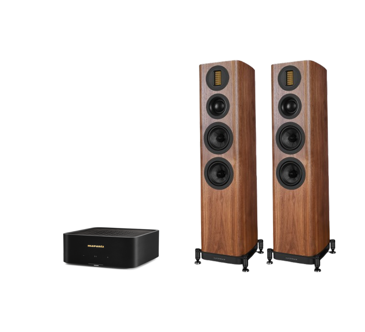 Marantz Model M1 – 2 Channel Wireless Streaming Amplifier + Wharfedale Evo 5.3 Floor Standing Speakers Package and 5 metres Classic 79 Strand