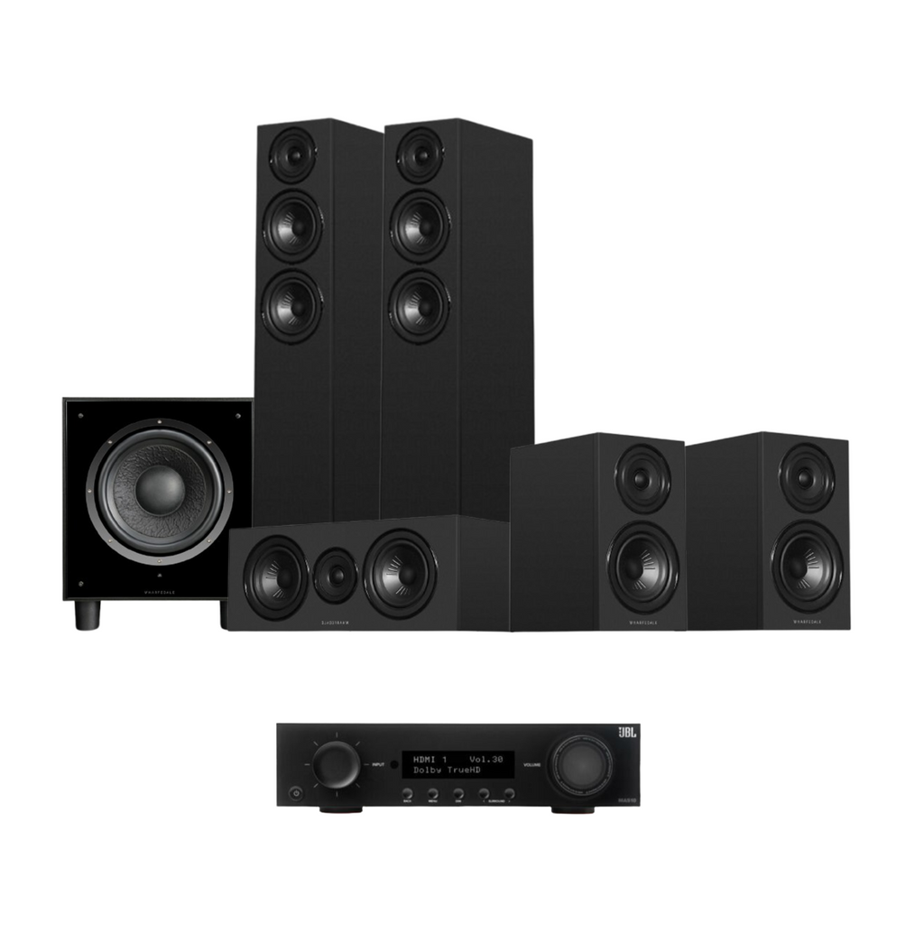 Wharfedale Diamond 12.3i HCP 5.1 Home Cinema Pack - Black + JBL MA510 - Black