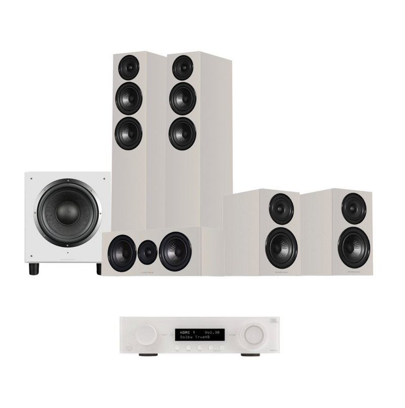 Wharfedale Diamond 12.3i HCP 5.1 Home Cinema Pack - Grey + JBL MA510 - White