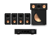 JBL MA510 5.2 8K AV Receiver + Klipsch R-40M 12" 5.1 Speaker Pack Bundle