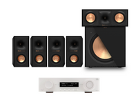 JBL MA510 5.2 8K AV Receiver + Klipsch R-40M 12" 5.1 Speaker Pack Bundle