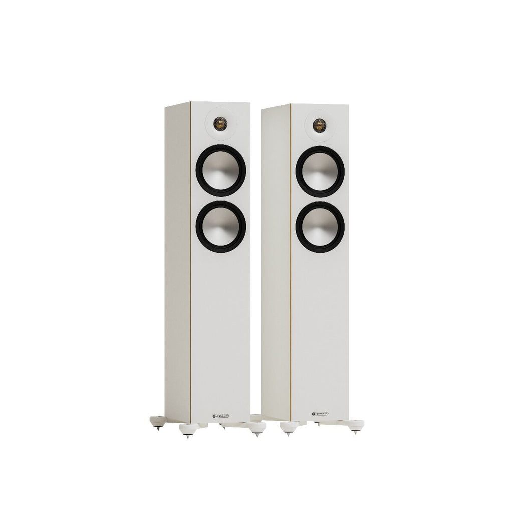 WiiM AMP Pro Music Streaming Amplifier + Monitor Audio Bronze 300 7G Floor Standing Speakers Package and 5 metres Classic 79 Strand