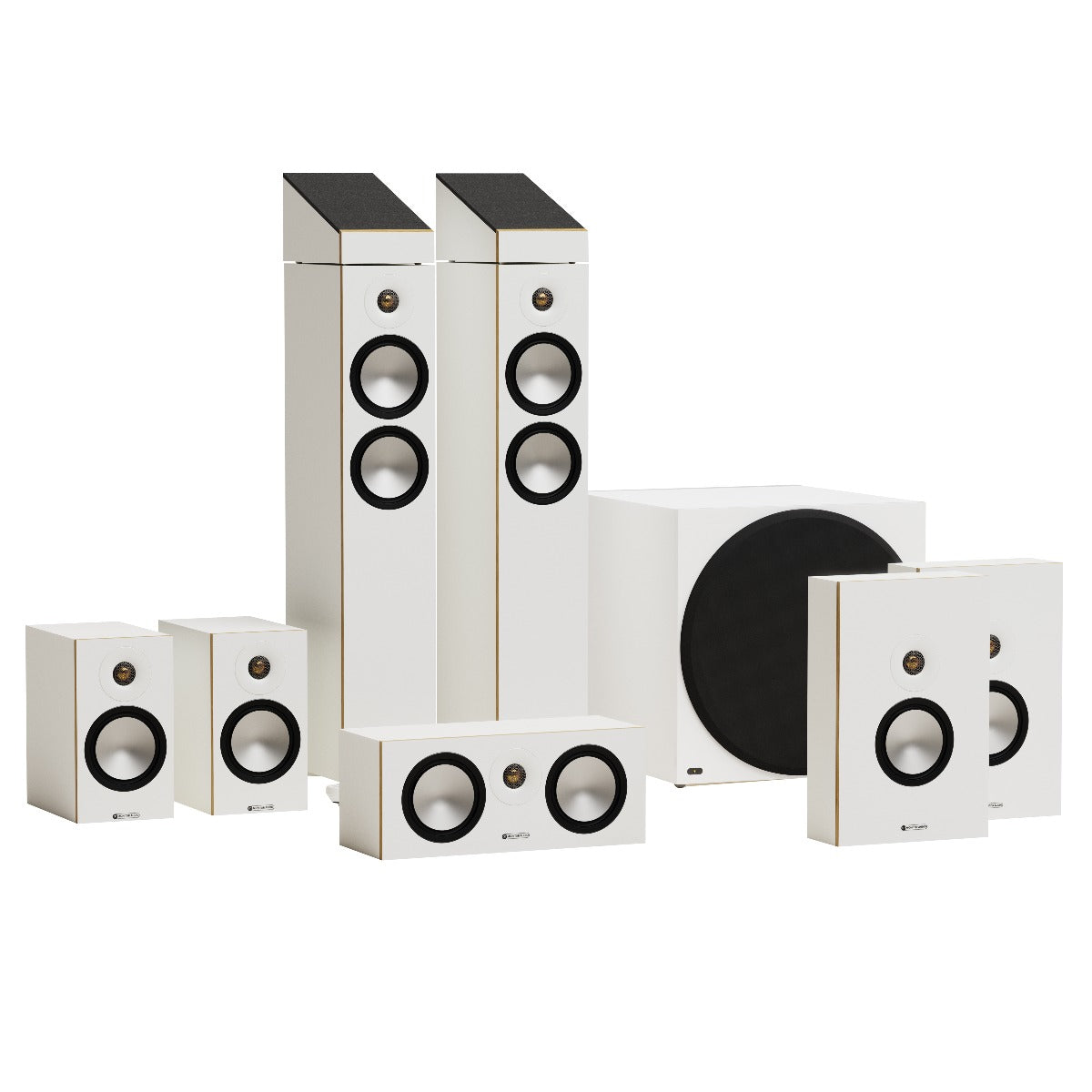 Monitor Audio Bronze 300 7.1.2 7G Dolby AV System Speaker Package - White