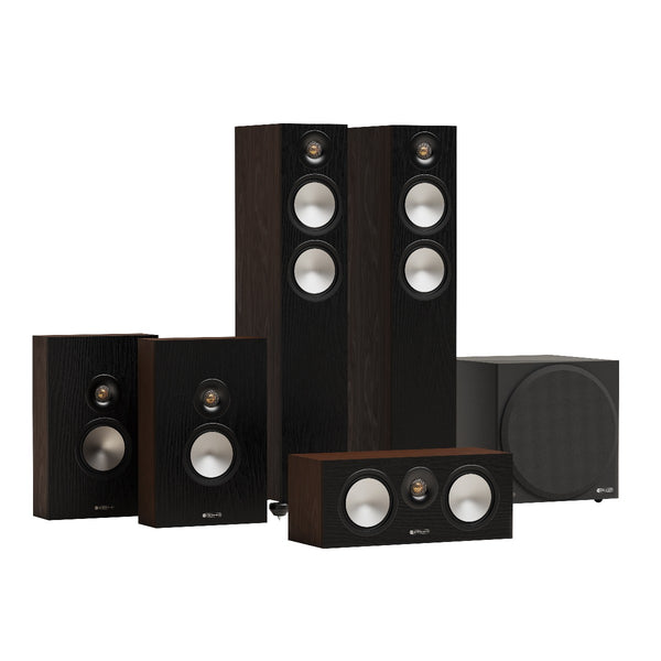 Monitor Audio Bronze 300 5.1 7G AV System Speaker Package - Walnut
