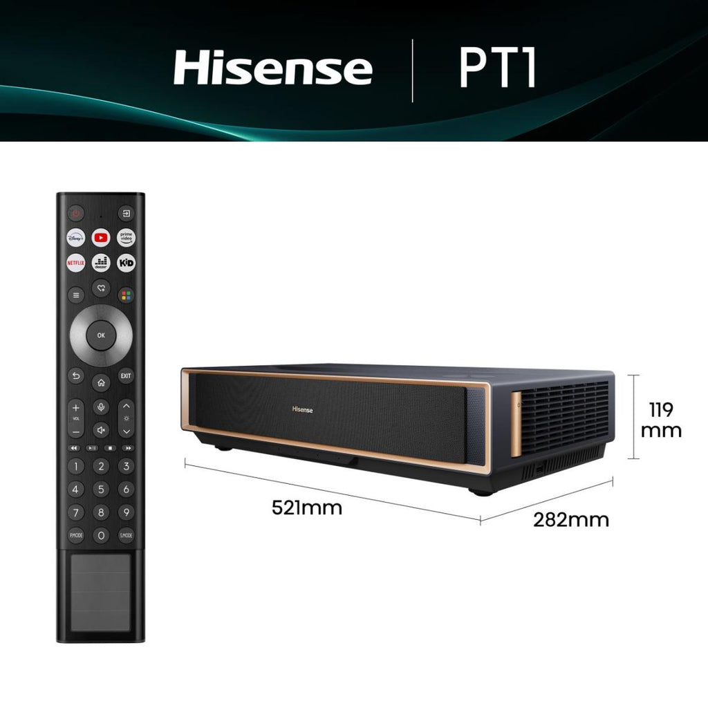 Hisense PT1 4K Ultra Short Throw Triple Smart Laser Cinema Projector