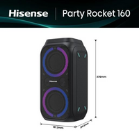 Hisense Party Rocket 160 – Compact Portable Battery Powered Bluetooth Party Speaker