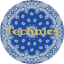 Technics Bandana 2 Slipmats - Blue  Antistatic Slipmats for Turntables (Pair)