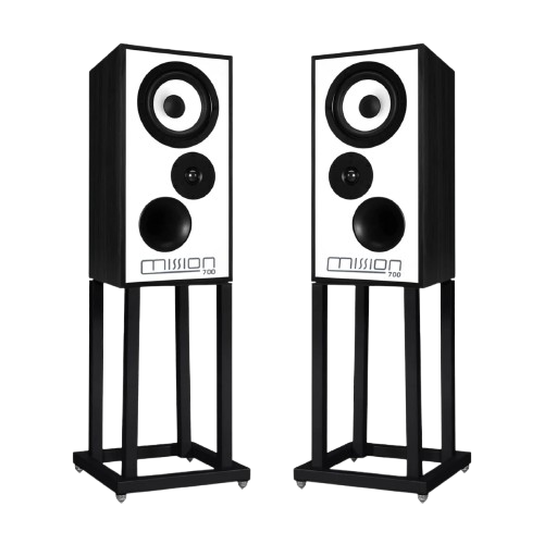Mission 778X Stereo Amplifier + Mission 700 Bookshelf Speakers with Mission 700 Stands