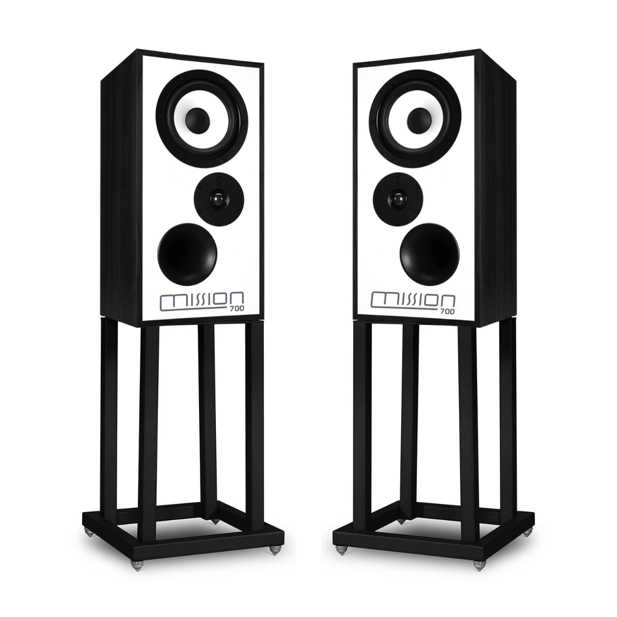Mission 700 Bookshelf Speakers With Stands - Black
