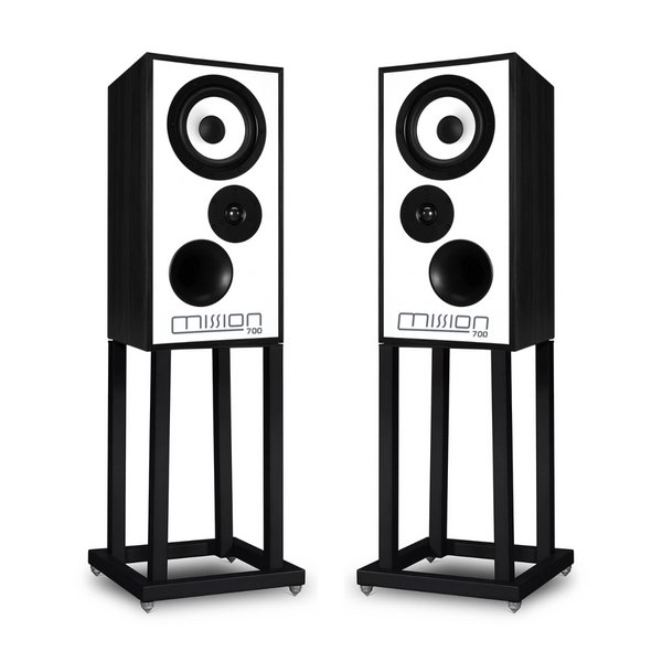 Mission 700 Bookshelf Speakers With Stands - Black