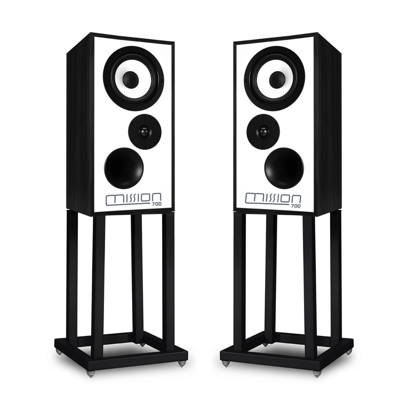 Mission 700 Bookshelf Speakers With Stands - Black