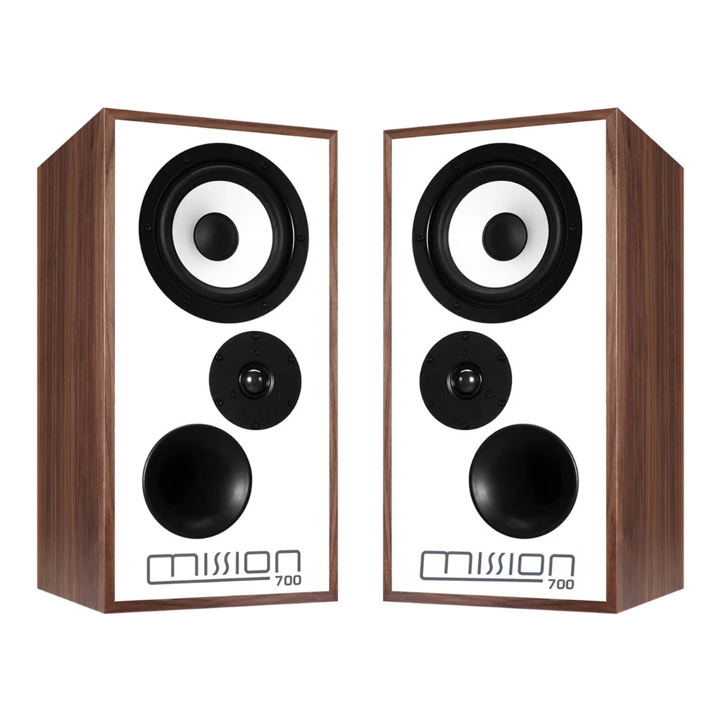Mission 778X Stereo Amplifier + Mission 700 Bookshelf Speakers with Mission 700 Stands