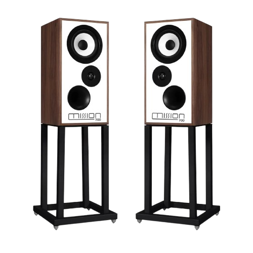 Mission 778X Stereo Amplifier + Mission 700 Bookshelf Speakers with Mission 700 Stands