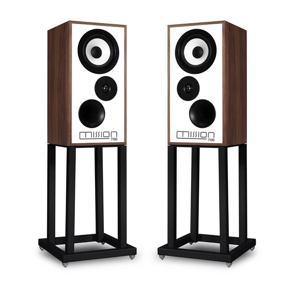 Mission 700 Bookshelf Speakers With Stands - Walnut