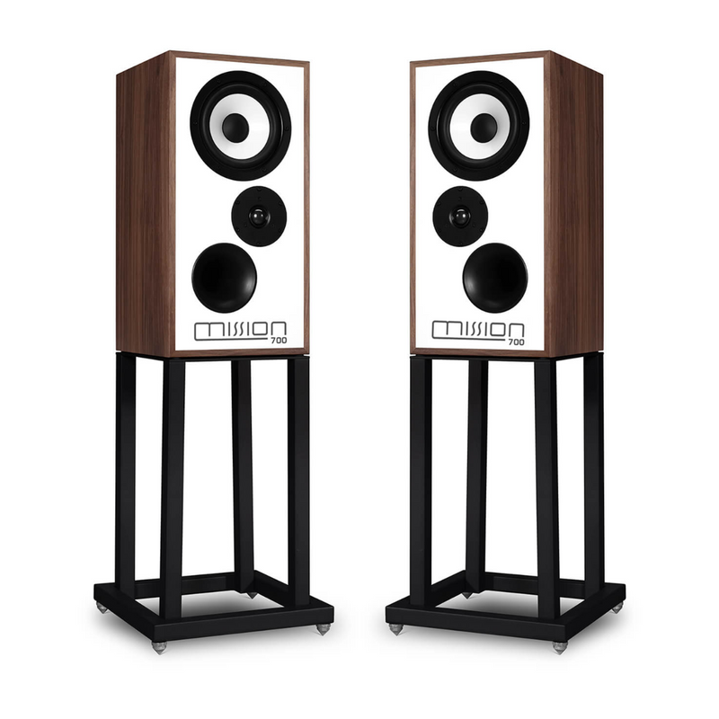 Mission 700 Bookshelf Speakers With Stands - Walnut