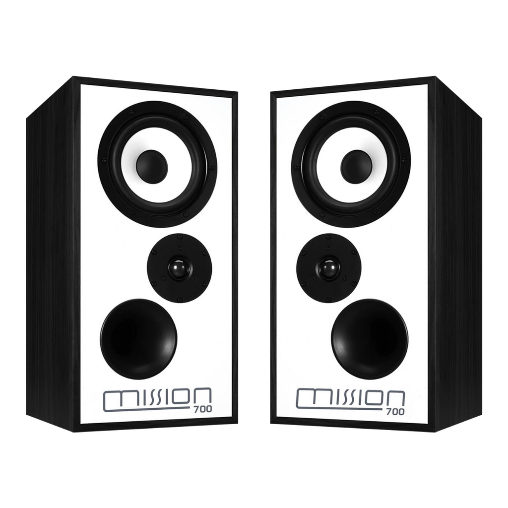 Mission 700 Bookshelf Speakers With Stands - Black