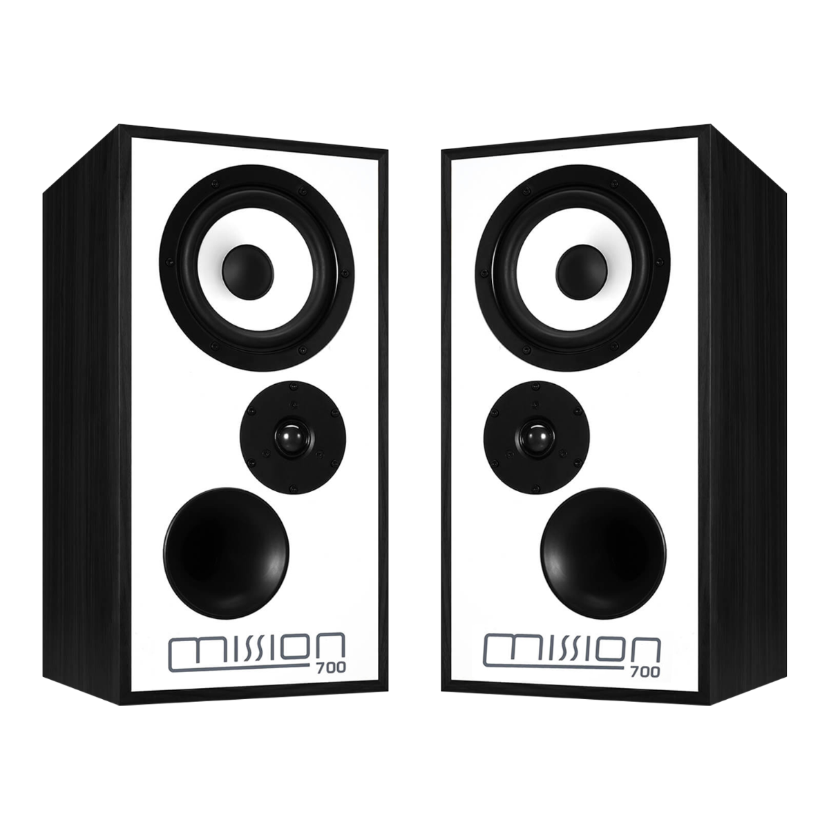Mission 700 Bookshelf Speakers With Stands - Black