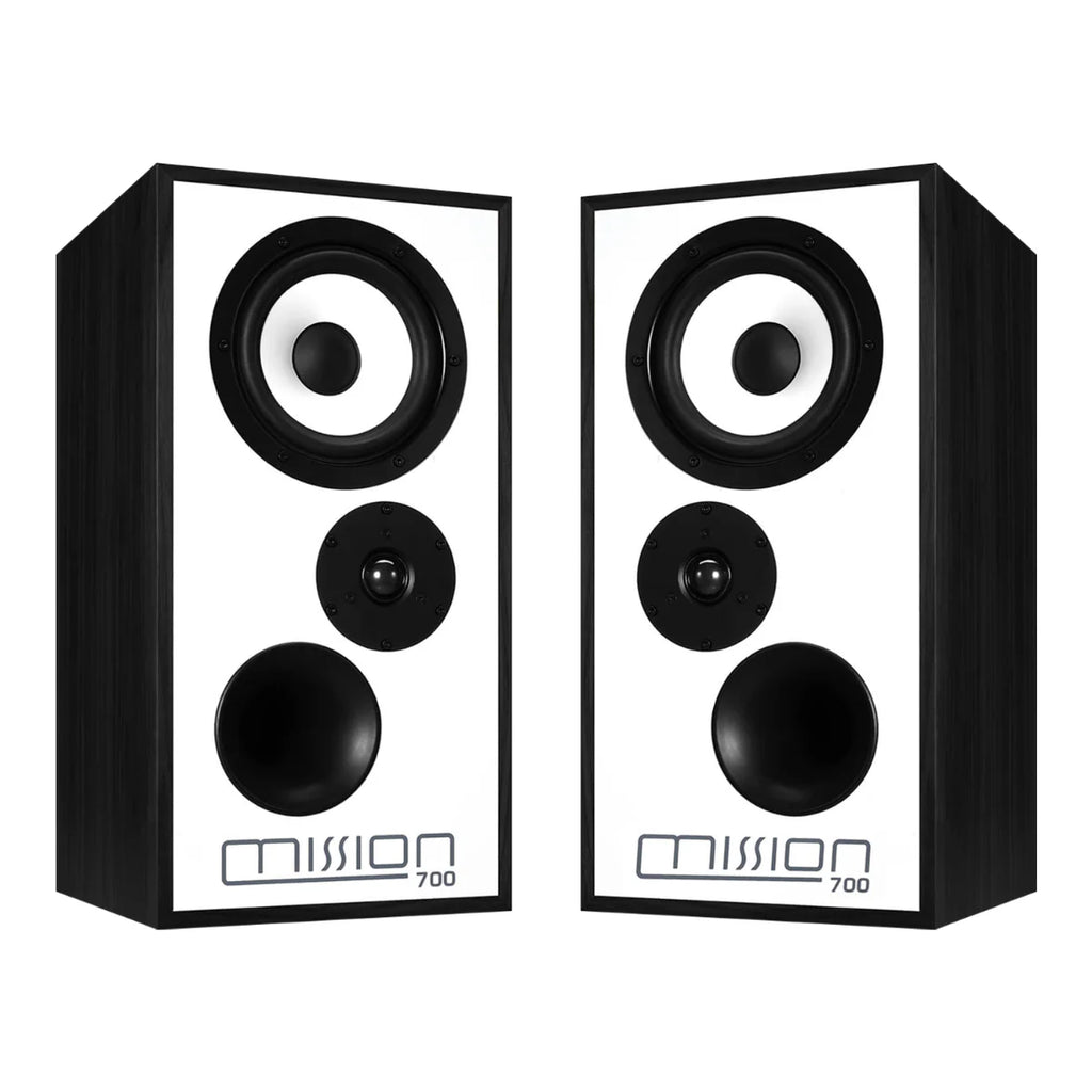 Mission 778X Stereo Amplifier + Mission 700 Bookshelf Speakers with Mission 700 Stands