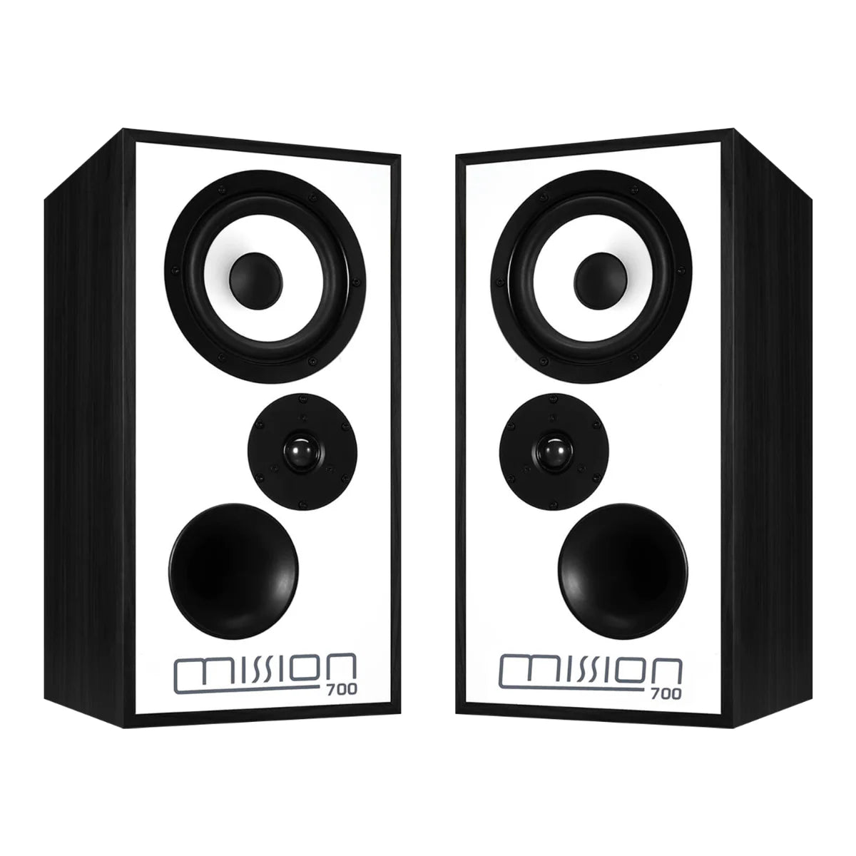 Mission 778X Stereo Amplifier + Mission 700 Bookshelf Speakers with Mission 700 Stands
