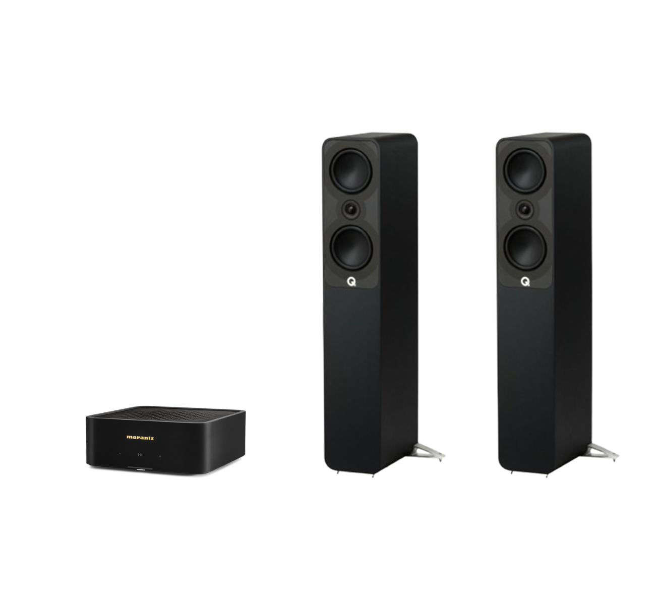 Marantz Model M1 – 2 Channel Wireless Streaming Amplifier + Q Acoustics 5040 Floor Standing Speakers Package and 5 metres Classic 79 Strand