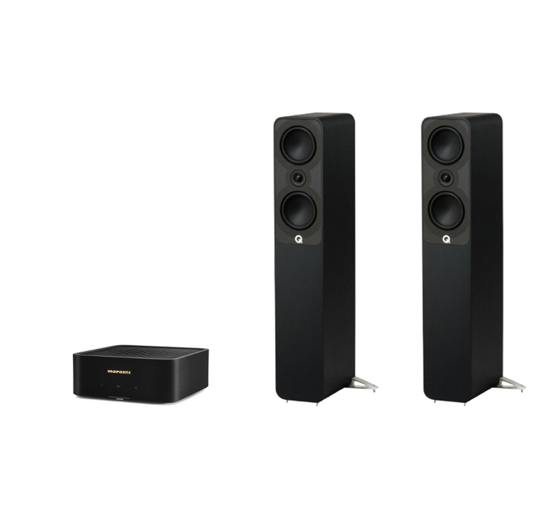 Marantz Model M1 – 2 Channel Wireless Streaming Amplifier + Q Acoustics 5040 Floor Standing Speakers Package and 5 metres Classic 79 Strand