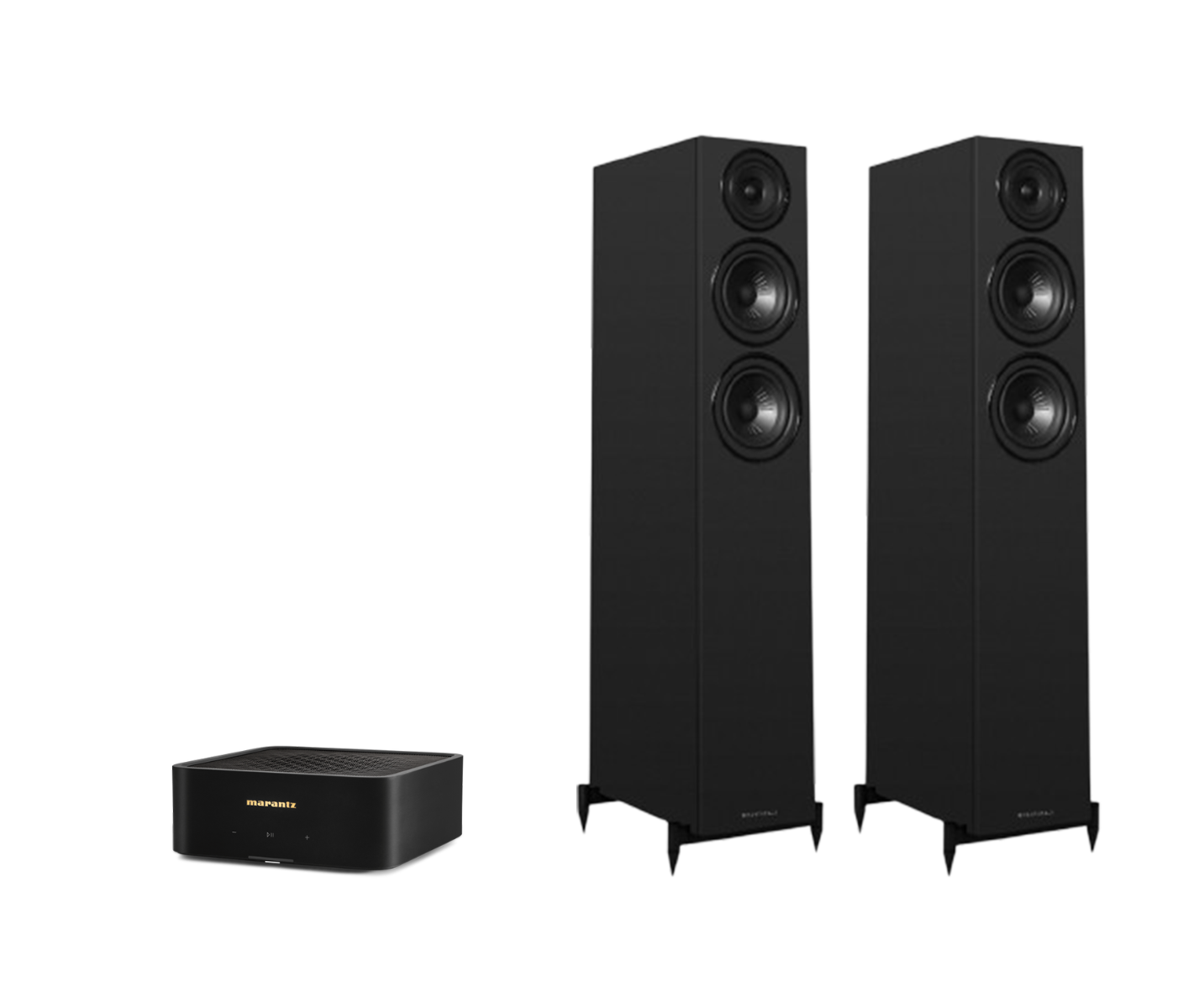 Marantz Model M1 – 2 Channel Wireless Streaming Amplifier + Wharfedale Diamond 12.3i Floor Standing Speakers Package and 5 metres Classic 79 Strand