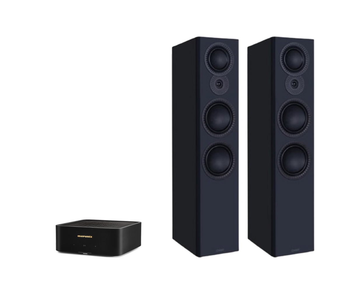 Marantz Model M1 – 2 Channel Wireless Streaming Amplifier + Mission LX-6 MKII Floor Standing Speakers Package and 5 metres Classic 79 Strand