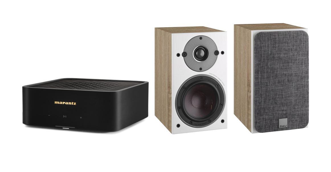 Marantz Model M1 – 2 Channel Wireless Streaming Amplifier + Dali Oberon 1 Speakers Package and 5 metres Classic 79 Strand