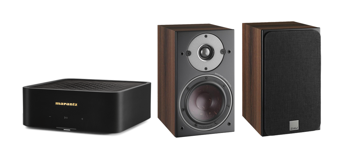 Marantz Model M1 – 2 Channel Wireless Streaming Amplifier + Dali Oberon 1 Speakers Package and 5 metres Classic 79 Strand