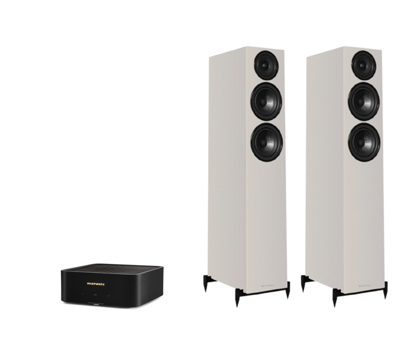 Marantz Model M1 – 2 Channel Wireless Streaming Amplifier + Wharfedale Diamond 12.3i Floor Standing Speakers Package and 5 metres Classic 79 Strand