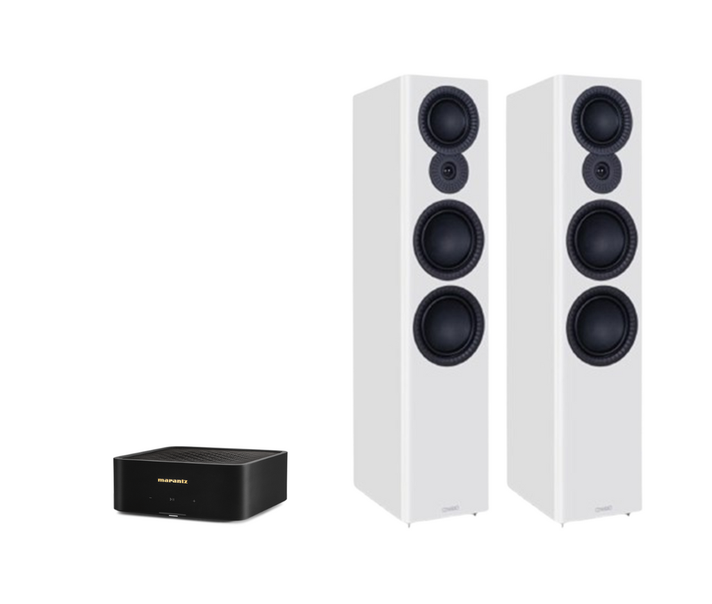 Marantz Model M1 – 2 Channel Wireless Streaming Amplifier + Mission LX-6 MKII Floor Standing Speakers Package and 5 metres Classic 79 Strand
