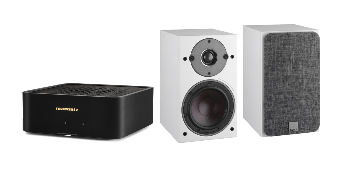 Marantz Model M1 – 2 Channel Wireless Streaming Amplifier + Dali Oberon 1 Speakers Package and 5 metres Classic 79 Strand