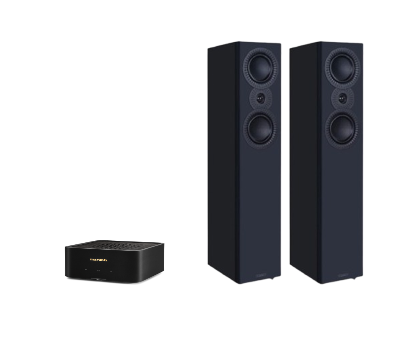 Marantz Model M1 – 2 Channel Wireless Streaming Amplifier + Mission LX-5 MKII Floor Standing Speakers Package and 5 metres Classic 79 Strand