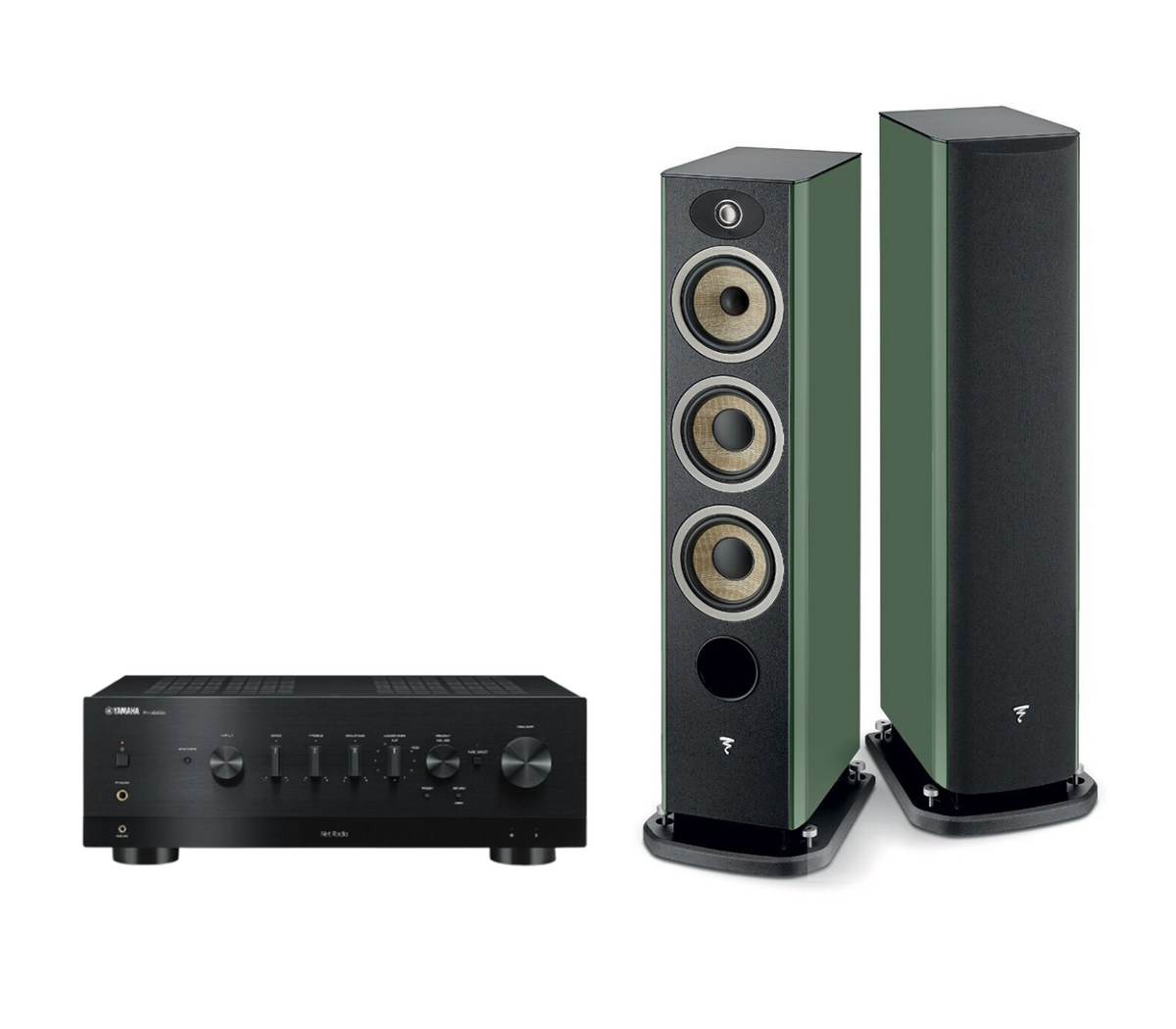 Yamaha R-N1000A Network Receiver Amplifier + Focal Aria Evo X N2 Floor-Standing Speakers